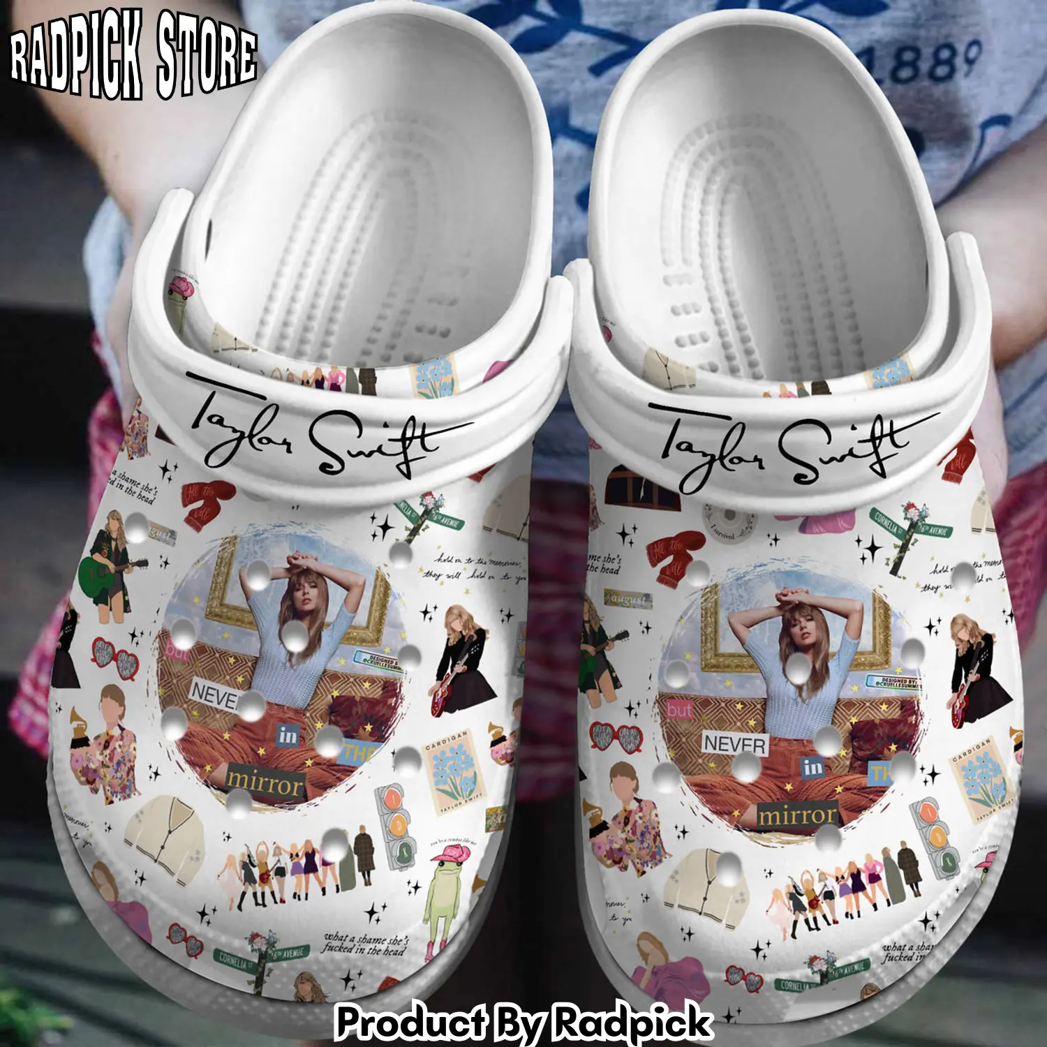 Radpick taylor swift music crocss crocband clogs shoes comfortable for men women and kids footwearelite exclusive uxu rp652888